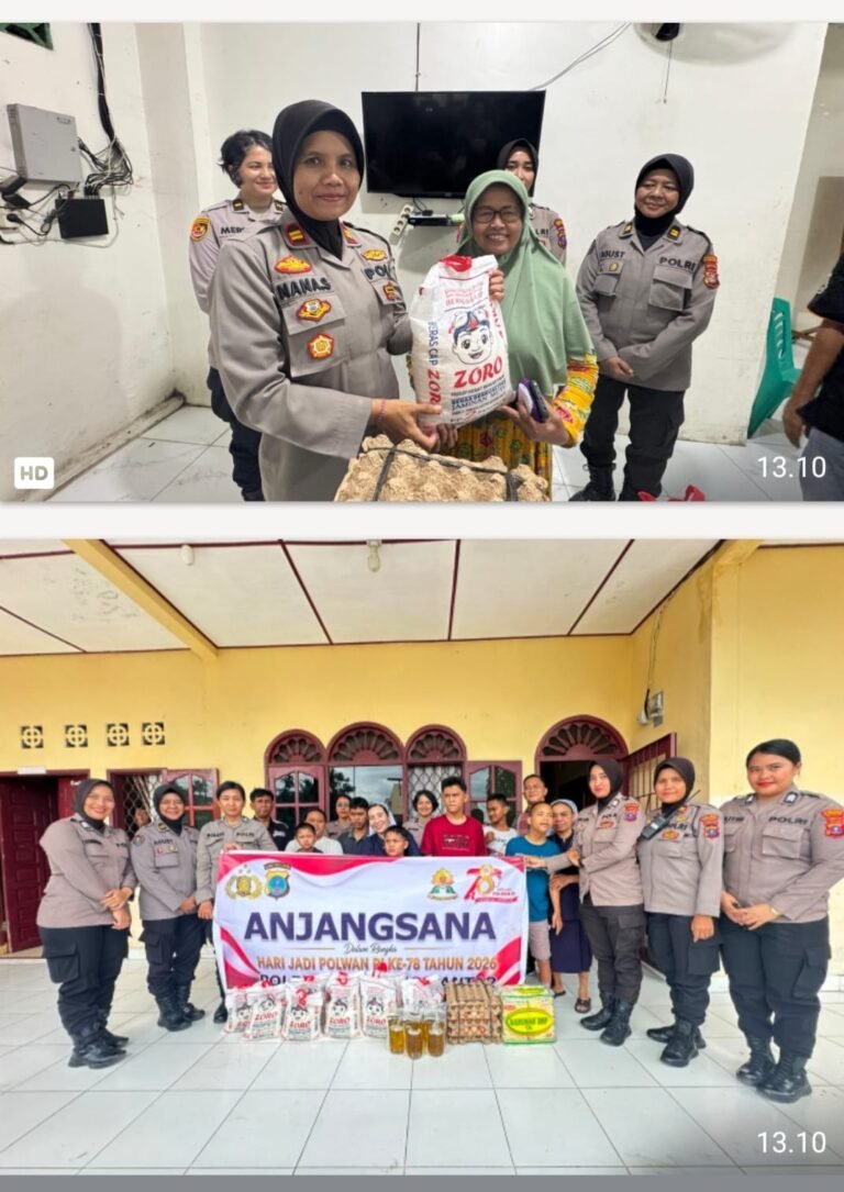 Sambut HUT Polwan Ke 78 Tahun 2026, Polwan Polres Pematang Siantar Gelar Anjangsana Dan Bhakti Sosial