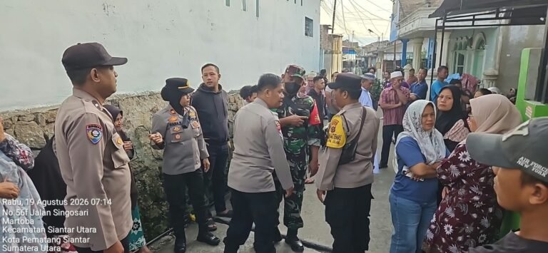 Kapolsek Siantar Utara Pimpin Pengecekan TKP Temuan Mayat di Jalan Singosari Gang Demak