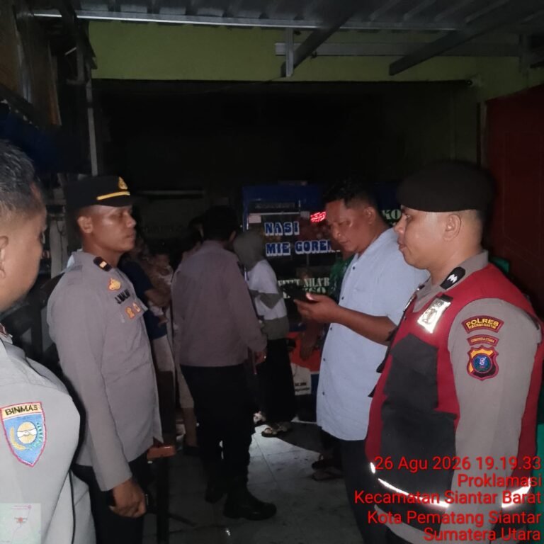 Polres Pematang Siantar Amankan Cek TKP Kebakaran Warung Kuliner di Taman Bunga