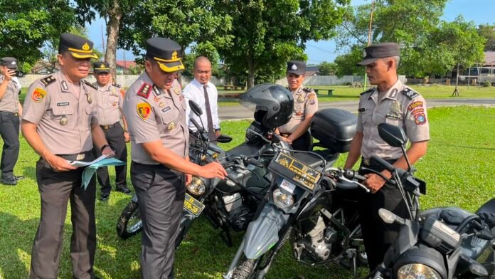 Kapolres Binjai Cek Kesiapan Kendaraan