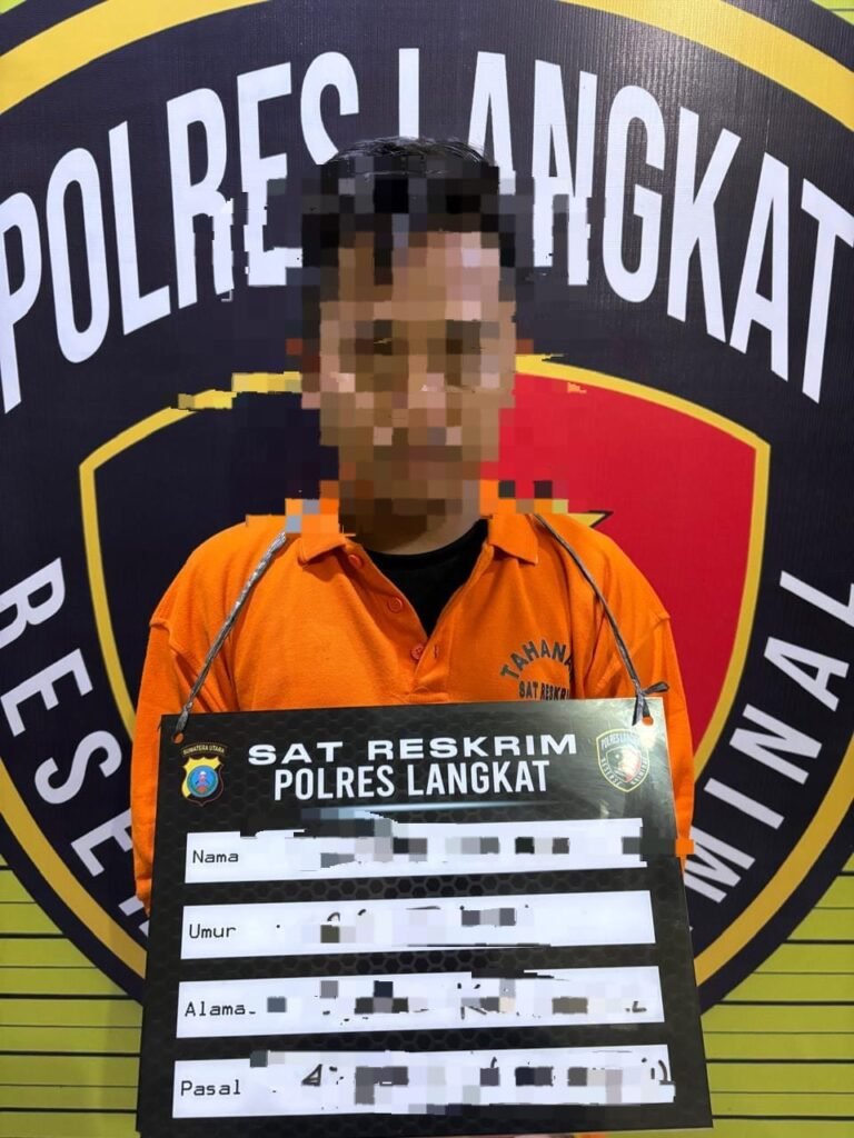 Polres Langkat Tangkap Tujuh Pelaku Pencurian Disertai Kekerasan di Empat Lokasi, Dua Senjata Tajam dan Dua Sepeda Motor Diamankan