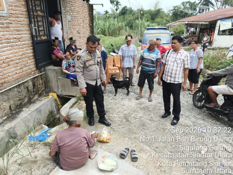 Polsek Siantar Martoba Cek TKP Tindak Lanjuti Laporan Warga Gang Selamat Marlegot Ujung Melalui CC 110