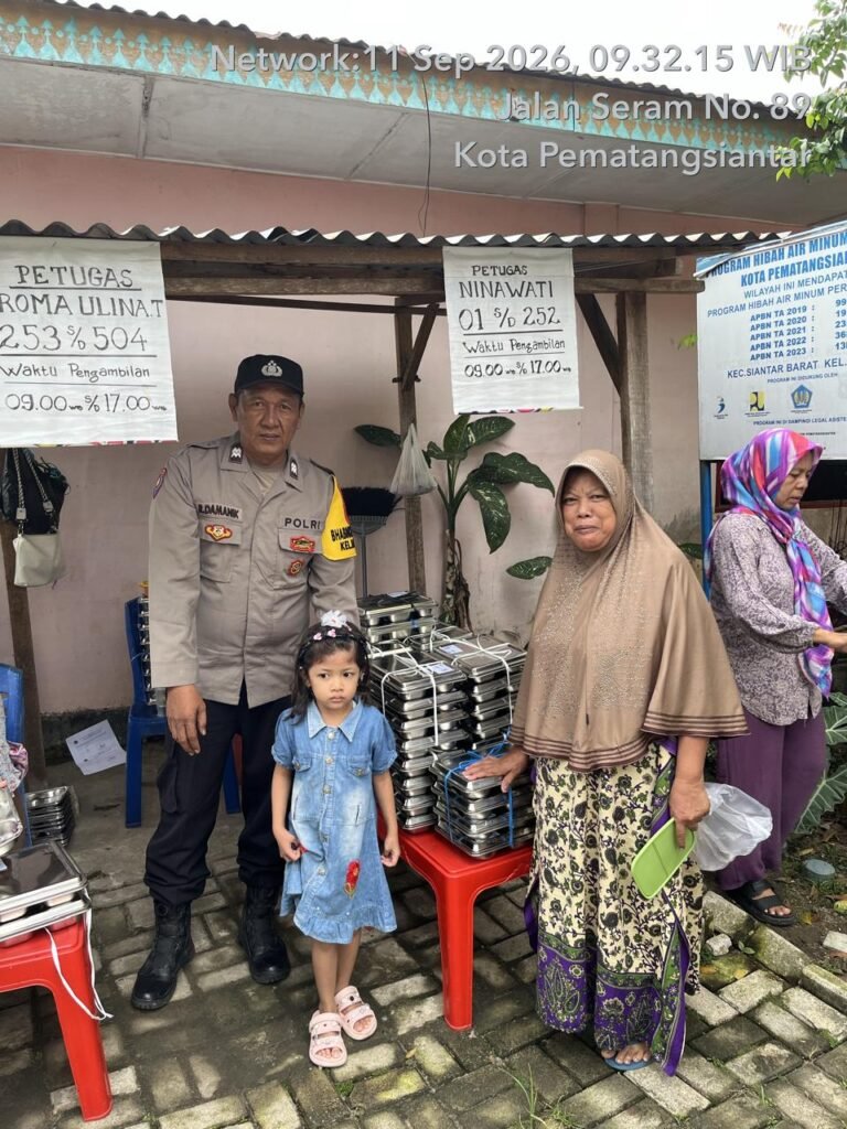 Bhabinkatibmas Polsek Siantar Barat Montoring Distribusi MBG di Posyandu C1/05