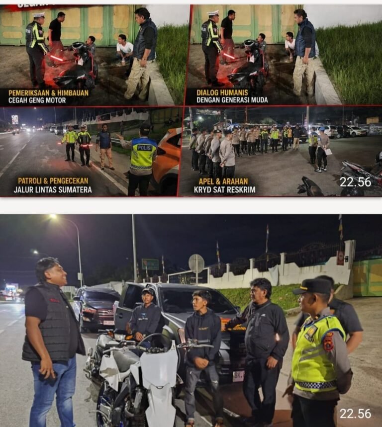 Antisipasi Balap Liar dan Begal, Kanit Gakkum IPDA Yancen Hutabarat Pimpin Patroli Blue Light Jaga Kenyamanan Malam Minggu