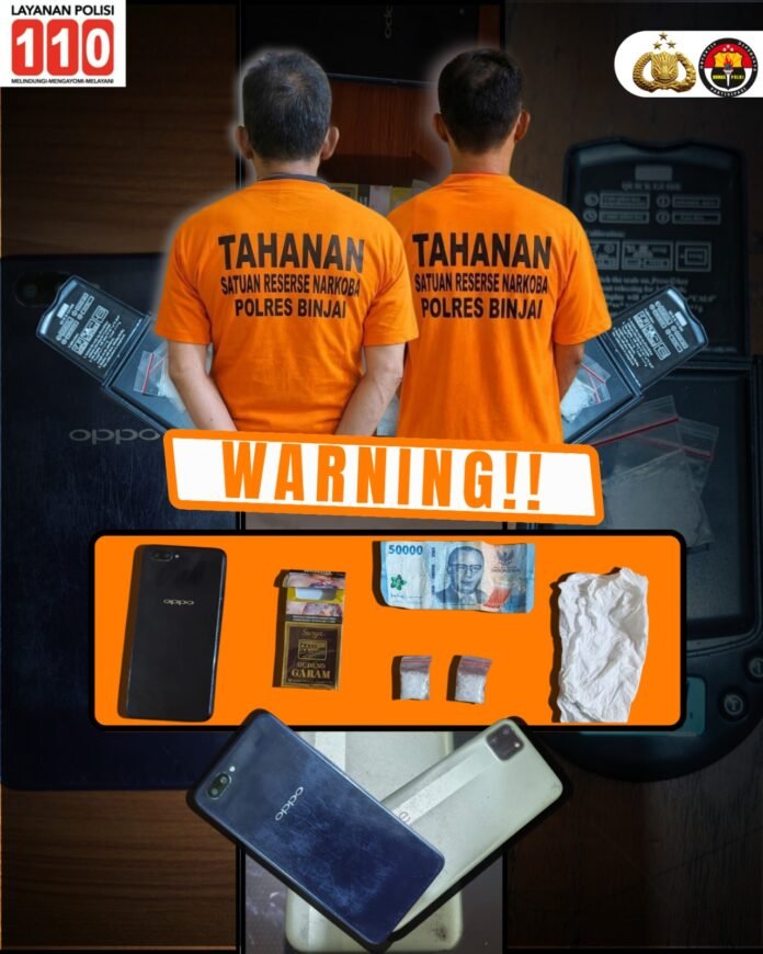 Satresnarkoba Polres Binjai Tangkap Dua Orang Pria