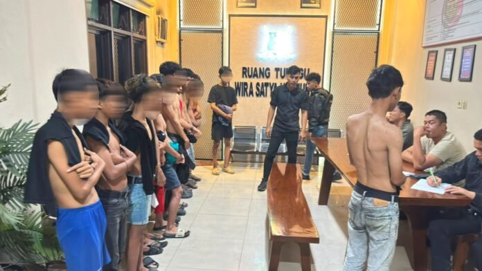 Tim Macan Polres Pelabuhan Belawan Tangkap 13 Pemuda