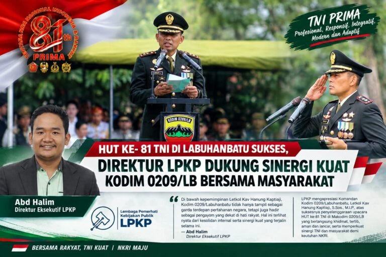 HUT ke- 81 TNI di Labuhanbatu Sukses, Direktur LPKP Dukung Sinergi Kuat Kodim 0209/LB Bersama Masyarakat