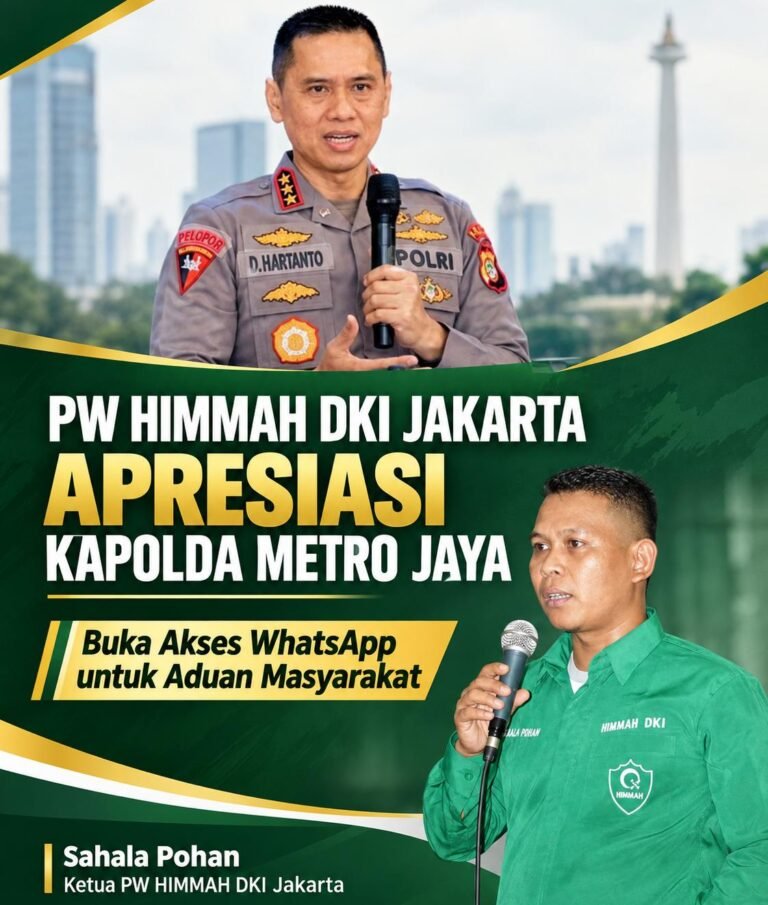 PW HIMMAH DKI Jakarta Apresiasi Kapolda Metro Jaya Bagikan Nomor Pribadi Untuk Aduan Masyarakat