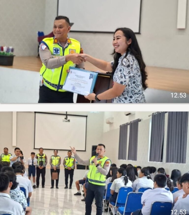 Lantas Polres Pematang Siantar Police Go To School Edukasi SMP Kalam Kudus