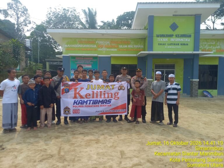 Kapolsek Siantar Marihat Kunjungi Yayasan Pondok Pesantren Mahabbaturosul Saw Manbaul Ulum Walhikam Sidomuliyo