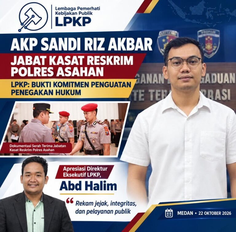 AKP Sandi Riz Akbar Jabat Kasat Reskrim Polres Asahan, LPKP : Bukti Komitmen Penguatan Penegakan Hukum