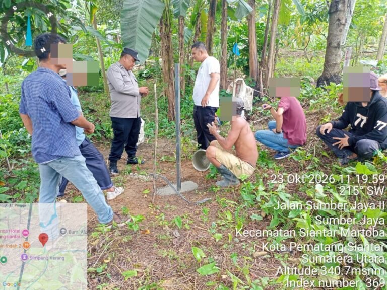 Polsek Siantar Martoba Cek TKP Dugaan Pengancaman di Jalan Medan Kelurahan Naga Pita