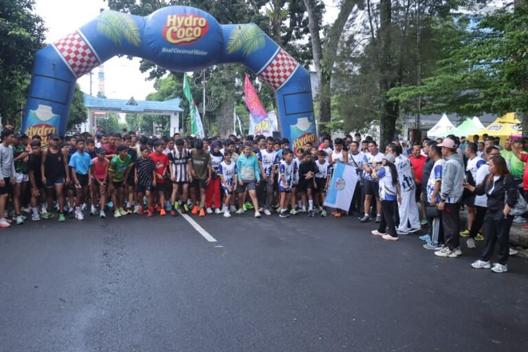 Kapolres Pematang Siantar Bersama Ketua Bhayangkari Cabang Hadiri Fun Run Dan Car Free Day KNPI