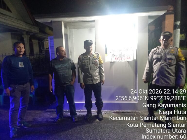 Polsek Siantar Marihat Himbau Petugas Jaga Pos Kamling Tingkatkan Ronda Malam