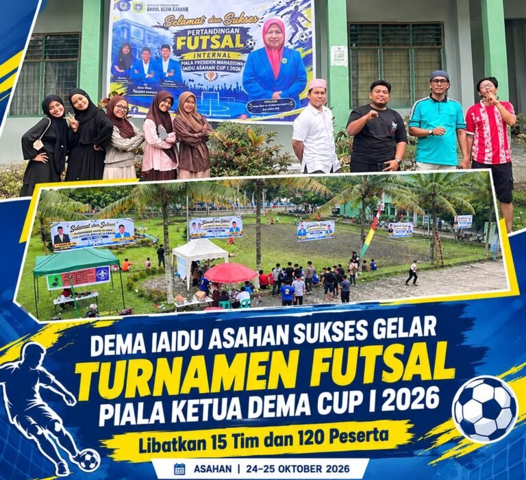 DEMA IAIDU Asahan Sukses Gelar Turnamen Futsal Piala Ketua DEMA Cup I 2026, Libatkan 15 Tim Dan 120 Peserta